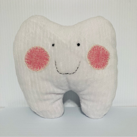 Tooth Fairy Pillow Rosy Cheeks Polka Dot & Heart Pocket 8.5" T x 8" W - Picture 5 of 10
